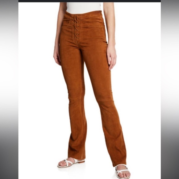 Frame tie up leather /suede pants. New w tags - Picture 3 of 10